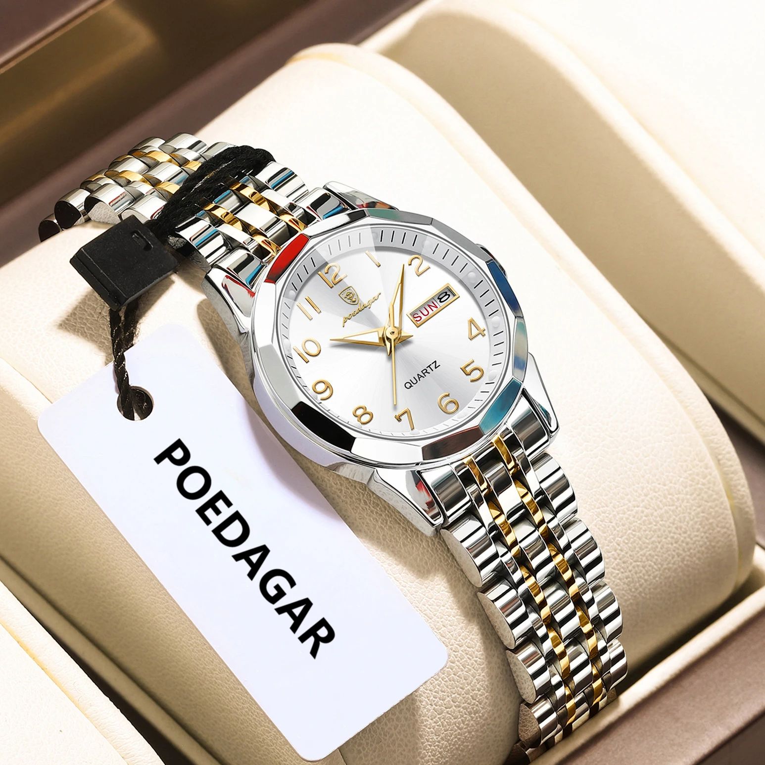Waterproof Diving Watch - POEDAGAR Elegante Quarz Damen Armbanduhr Wasserdicht