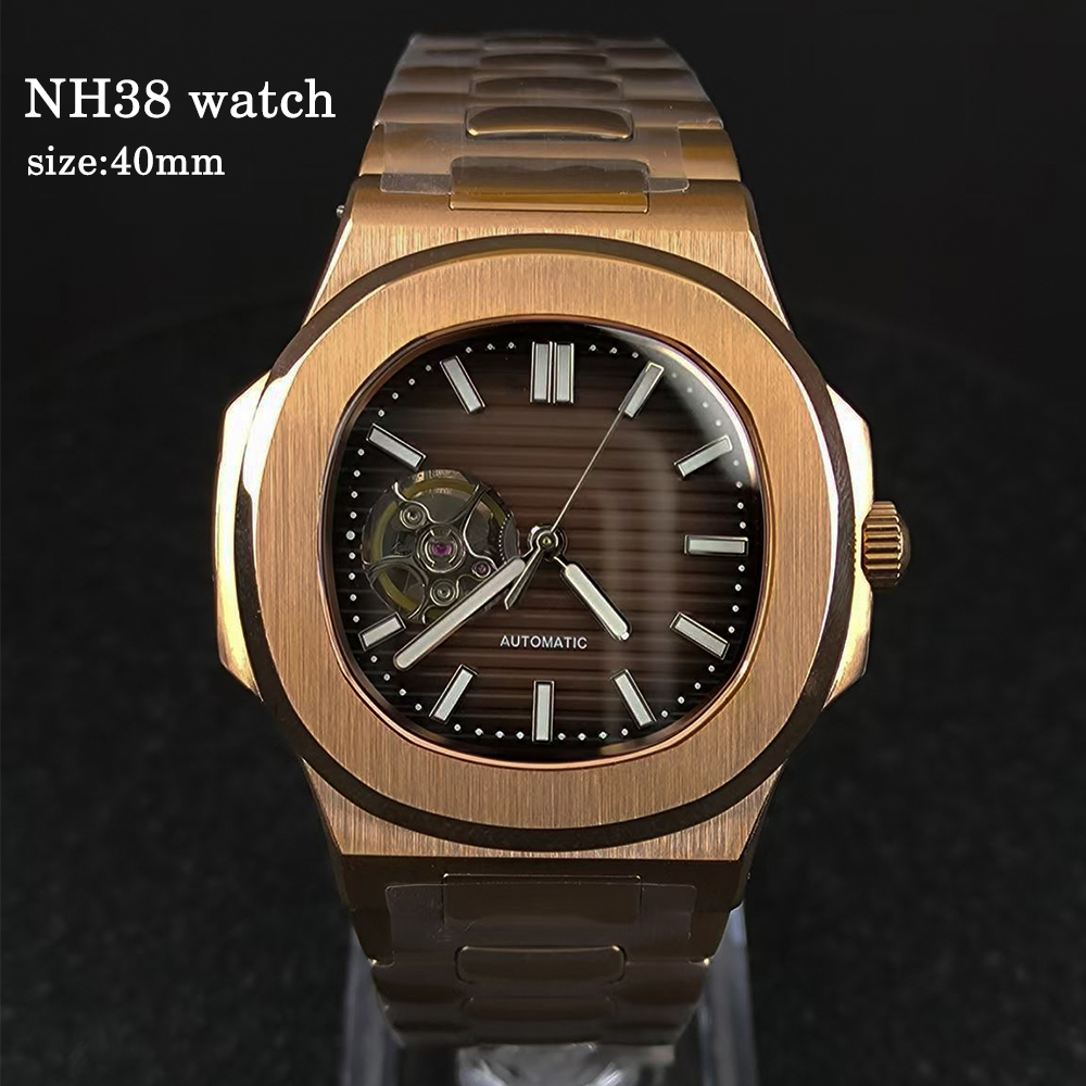 Skeleton Mechanical Watch - NH38 Herrenuhr 40mm Edelstahl Automatische Mechanische