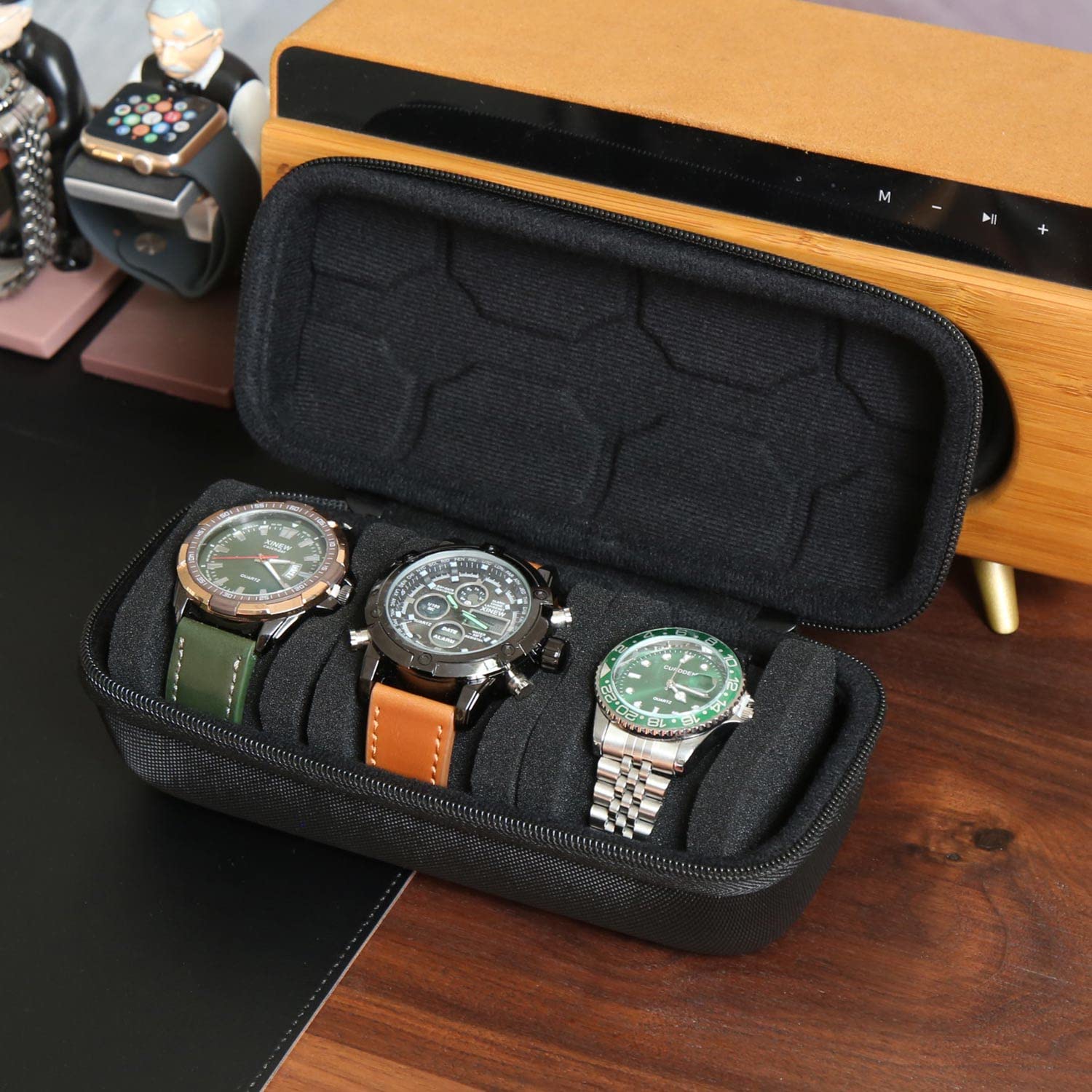 Smartwatch Watches For Men - Uhrenbox-Organizer für Männer oder Frauen, Uhren-Reisetasche,