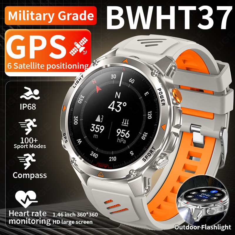 Smartwatch Watches For Men - LIGE Robuste GPS Track Smart Uhr