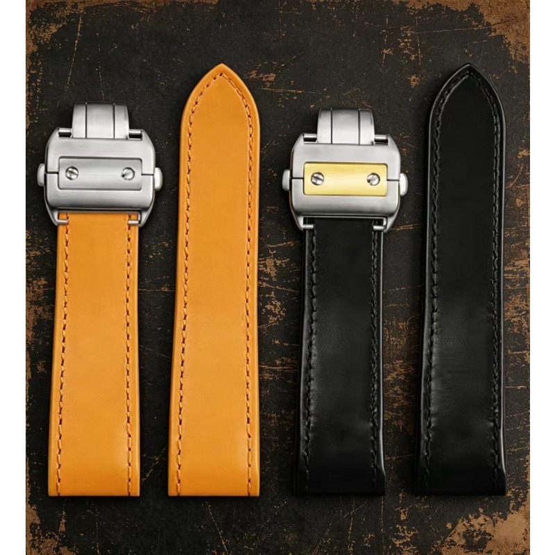 Cartier Watch Santos - Echtes Lederarmband für Cartier Sandoz Herrenuhren
