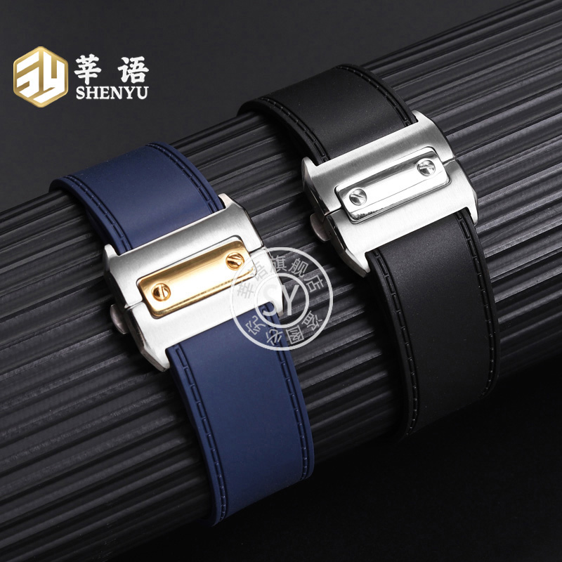 Shenyu Gummi armband für Carti – Cartier Watch Santos Bewertung und Preis