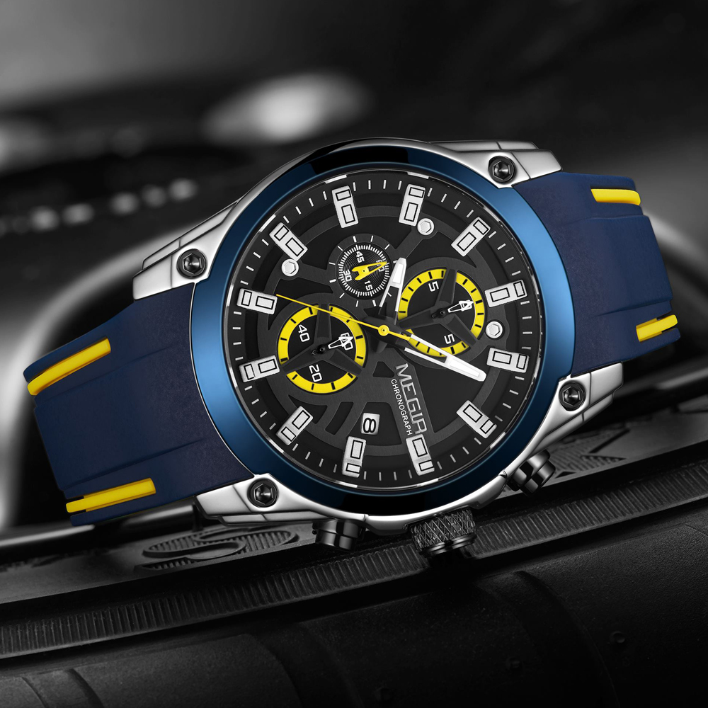 MEGIR Herren-Quarzuhr, Top-Mar – Silicone Sport Band Bewertung und Preis