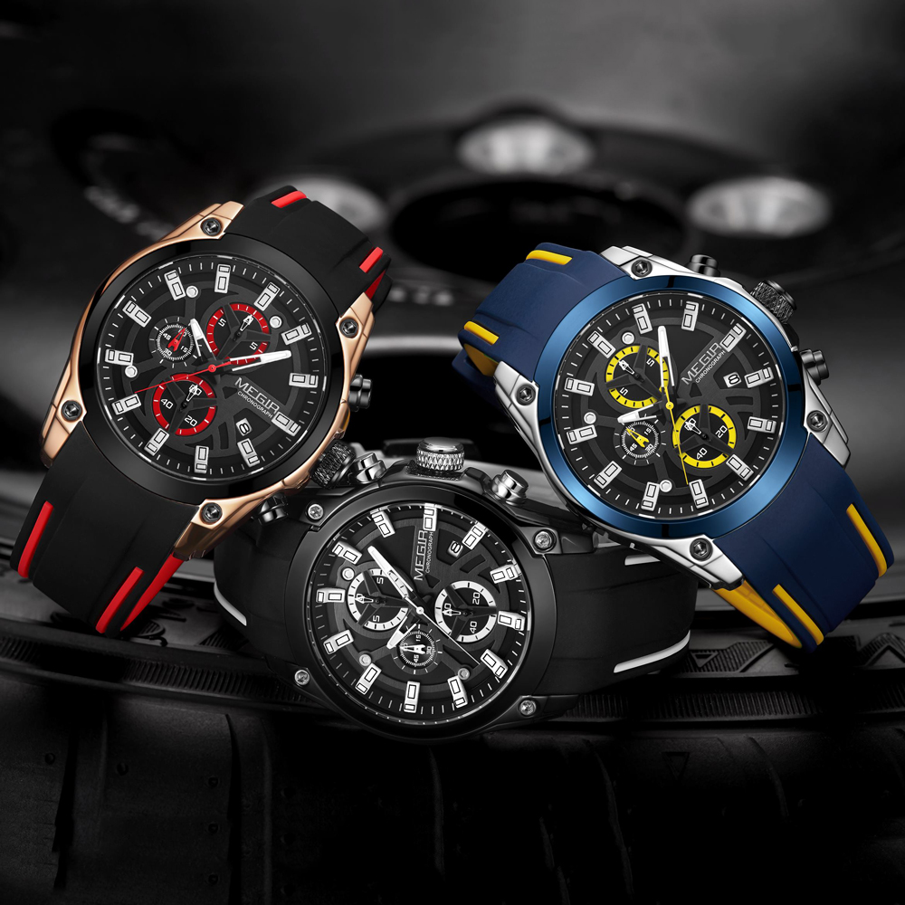 MEGIR Herren-Quarzuhr, Top-Mar – Silicone Sport Band Bewertung und Preis