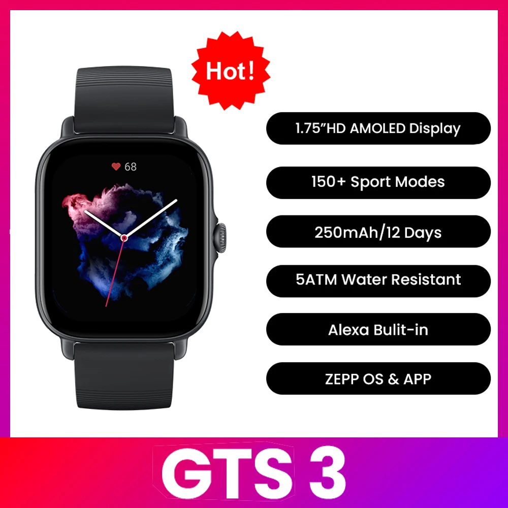 Amazfit GTS 3 Smartwatch 5ATM  – Smartwatch Timex Watches For Men Bewertung und Preis