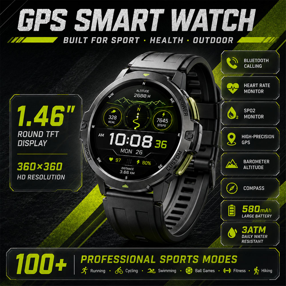NEUE Militärische GPS-Smartwat – Smartwatch Timex Watches For Men Bewertung und Preis